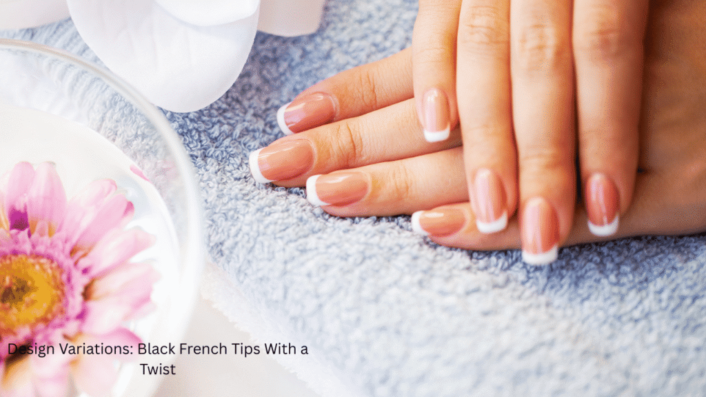Design Variations: Black French Tips With a Twist